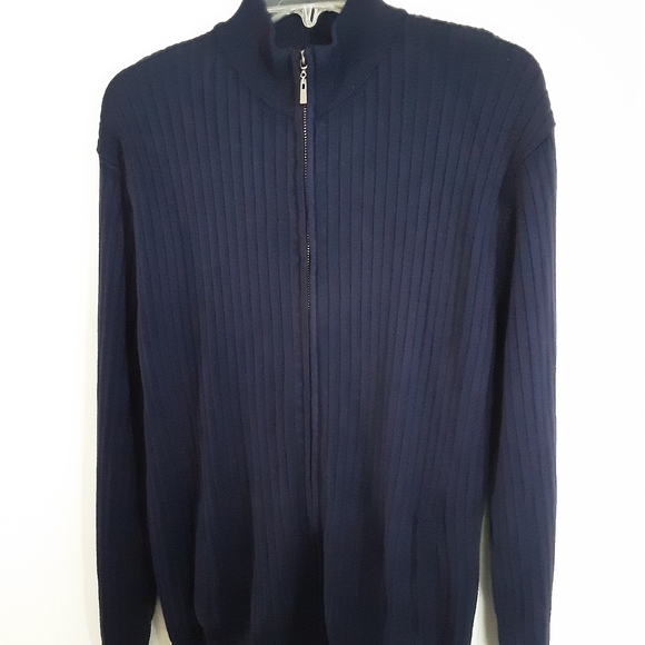 Paul Jones Other - Men's Classic Navy Zip-Up Sweater